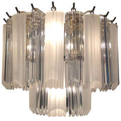 1960's Lucite Two Tiered Ceiling Chandelier