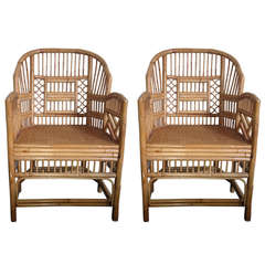 Pair of Bamboo Armchairs