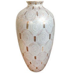Vintage Jay Spectre Large Porcelain Vase for Silvestri