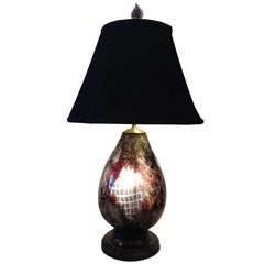 French Le Verre Francais Lighted Base Art Glass Lamp