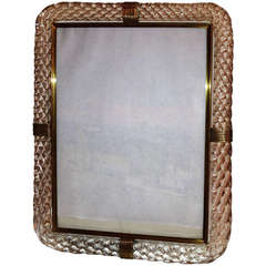 Venini Glass Twisted Glass Picture Frame