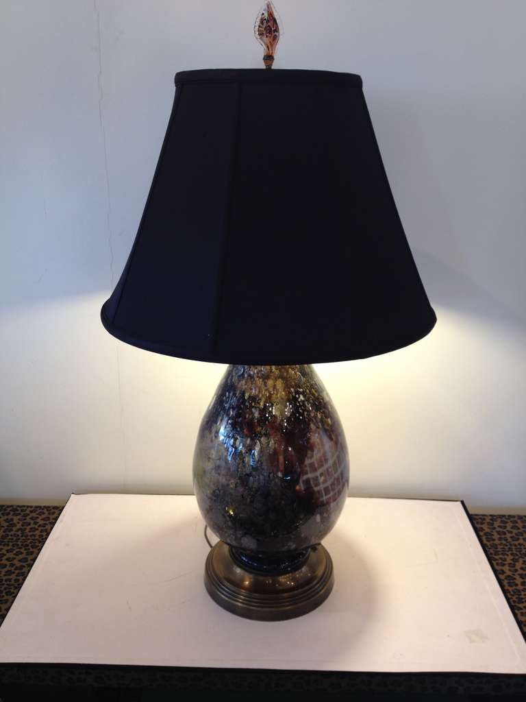 Lampe d'art française Le Verre Français à base lumineuse en verre Excellent état - En vente à Westport, CT
