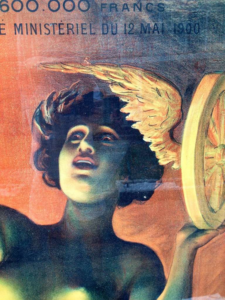 20ième siècle Affiche « Lotterie », pièce de théâtre française de l'Art nouveau, Pasge Daudin en vente