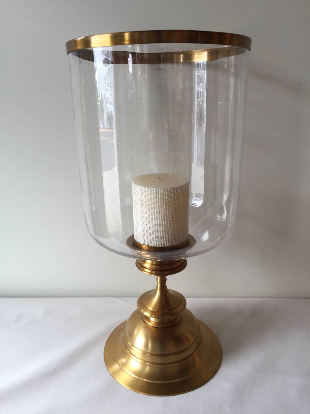 brass hurricane lamps