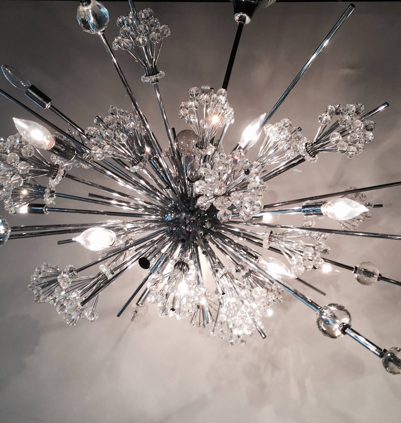 Large Sputnik Crystal Chandelier at 1stDibs