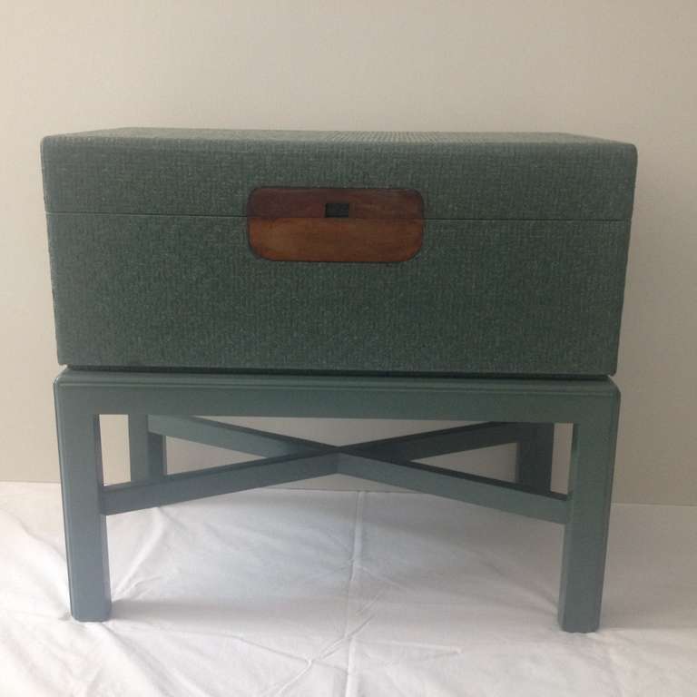 Maitland Smith Early Green Storage Box End Table