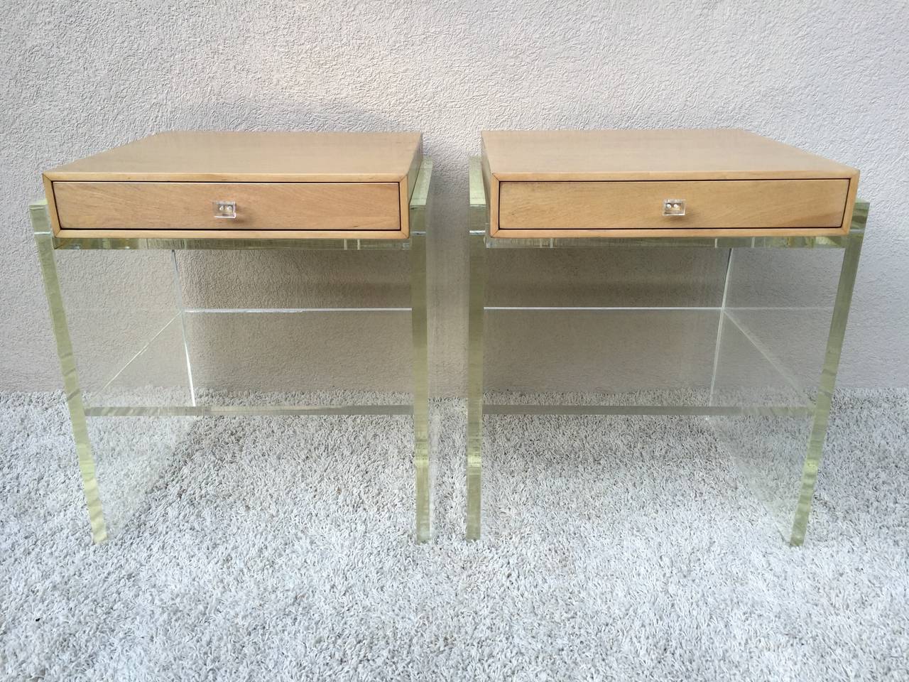 lucite end tables and nightstands