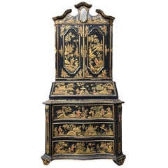 Antique Chinoiserie Desk cabinet with draws