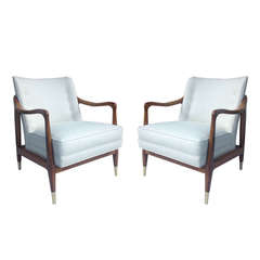 Pair of Club Chairs in the Style of Kofod Larson