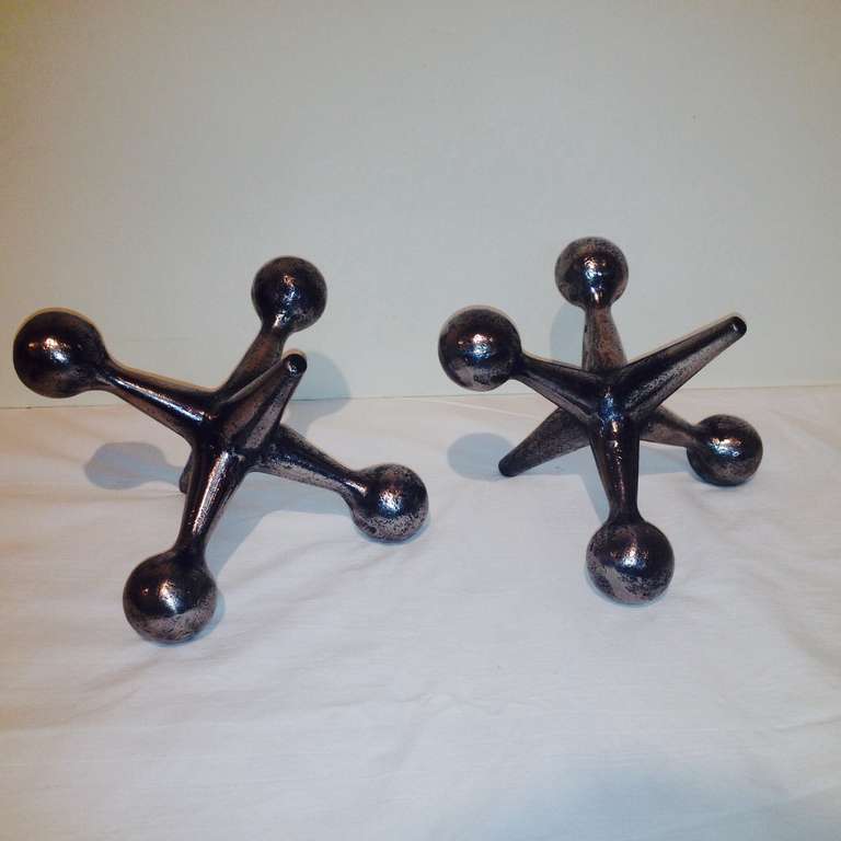 Large Jacks Polished Steel Book End or Decorative Objects For Sale at  1stDibs | large decorative jacks, large metal jacks, jack decorative object
