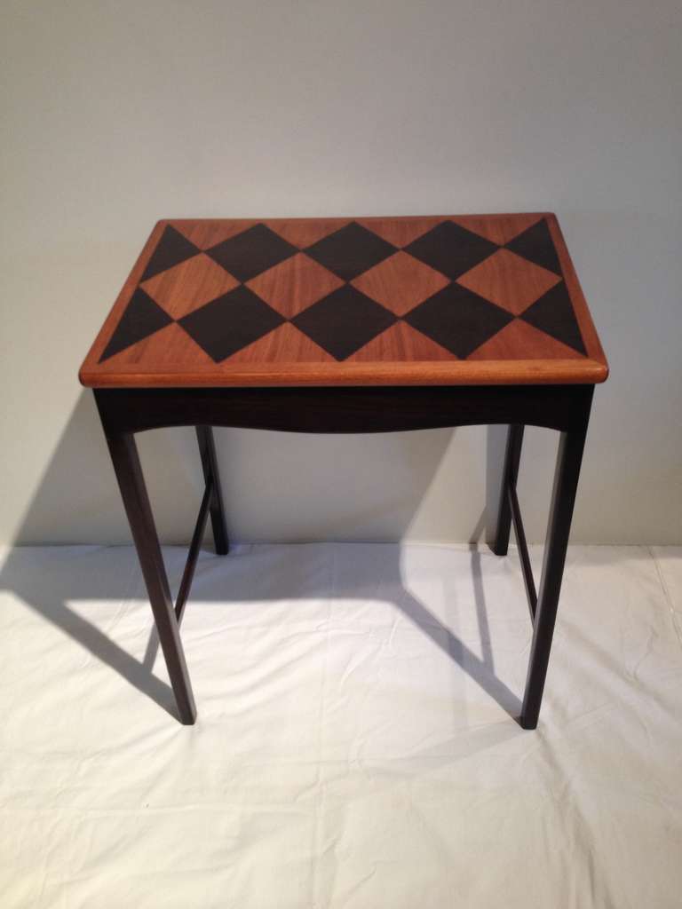 Diamond Marquetry Nesting Tables For Sale 1