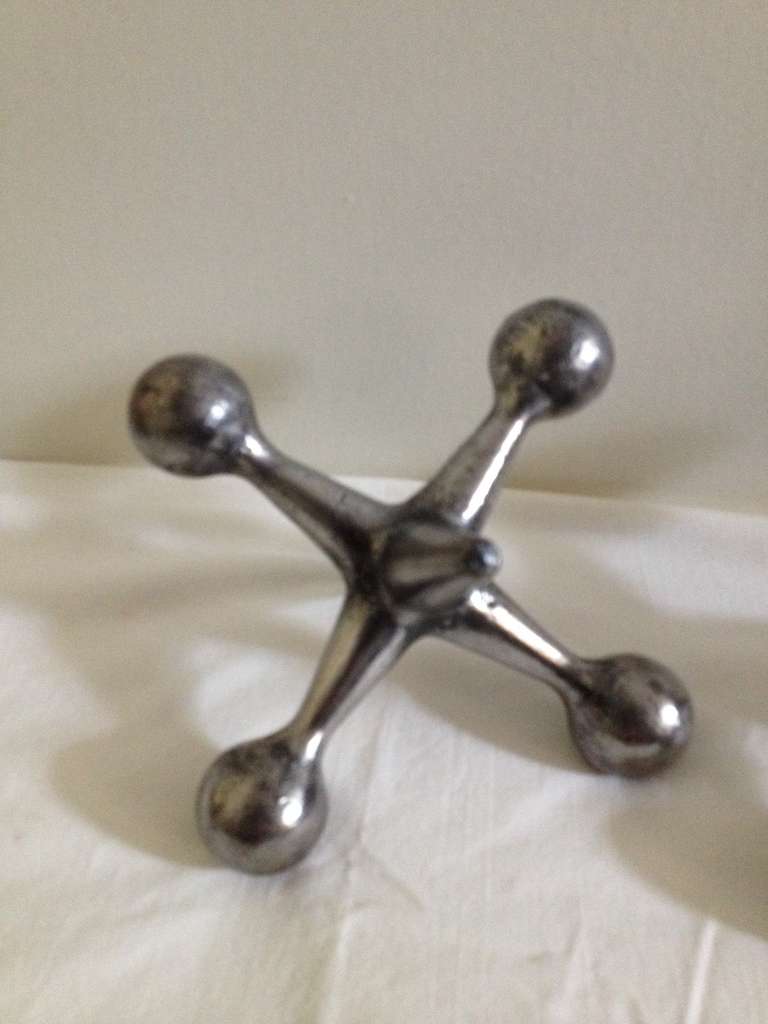 American Large Jacks Polished Steel Book End or Decorative Objects For Sale