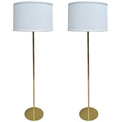Pair of Hansen style Solid Bronze Standing Lamps