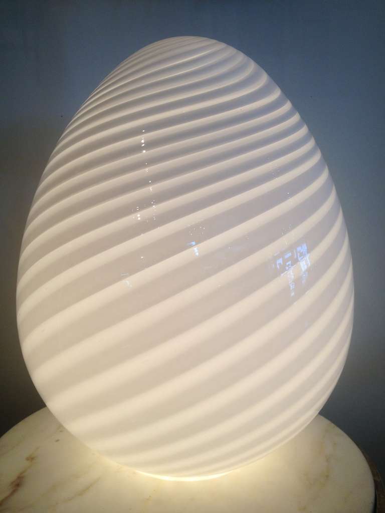 Venini Murano Glass Egg Light at 1stdibs