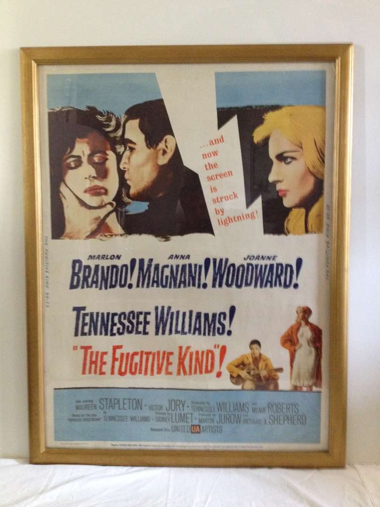 From the home of Paul Newman and Joann Woodward, the 1960s original gilt framed <br />
Movie poster.