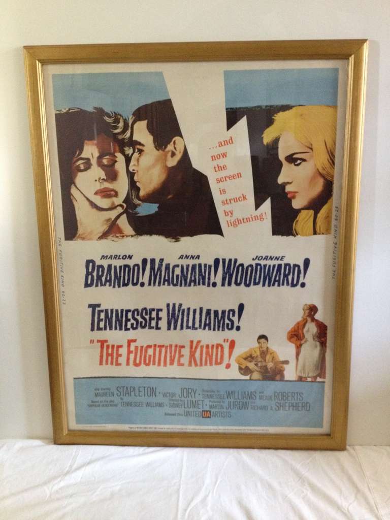 Original "The Fugitive Kind" Movie Poster For Sale at 1stDibs | the fugitive  movie poster, the fugitive kind movie, the fugitive poster