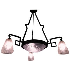 degue chandelier Degue French Deco Chandelier