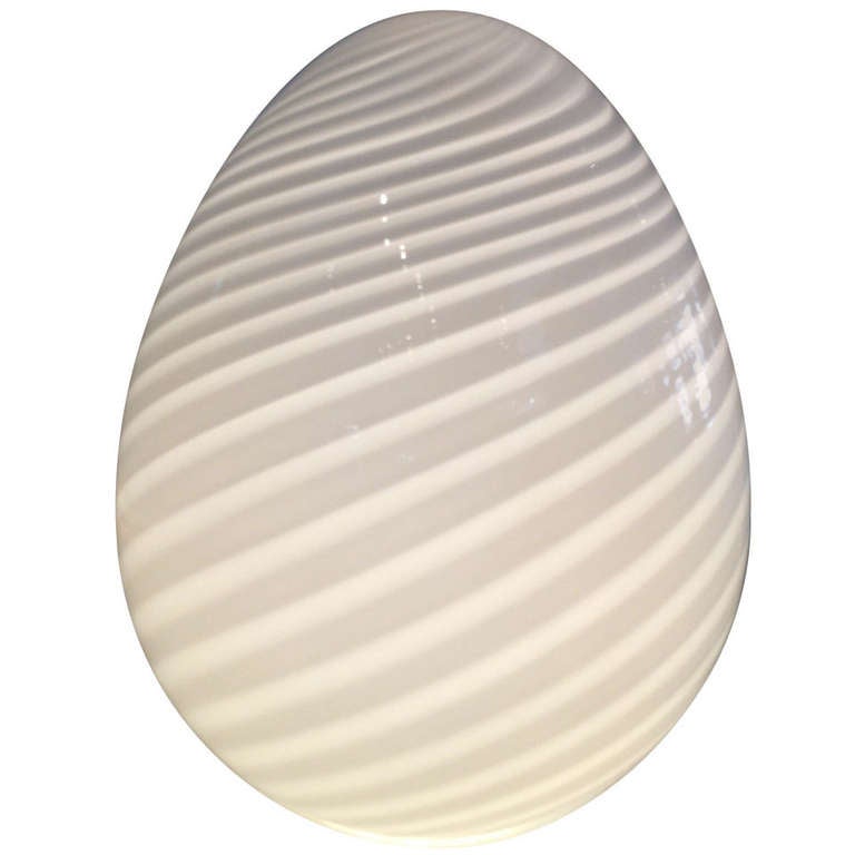 Venini Murano Glass Egg Light at 1stDibs