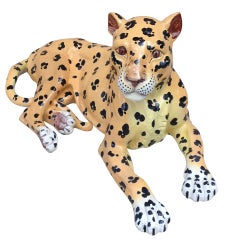 Meiselman Italienisch Extra Groß Keramik Leopard