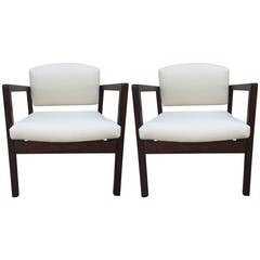 Pair of Rare Jens Risom Rosewood Chairs