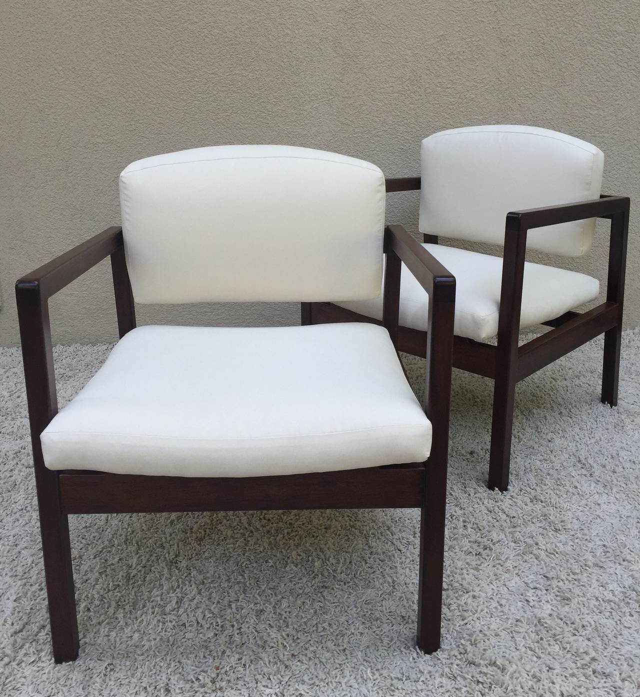 20th Century Pair of Rare Jens Risom Rosewood Chairs