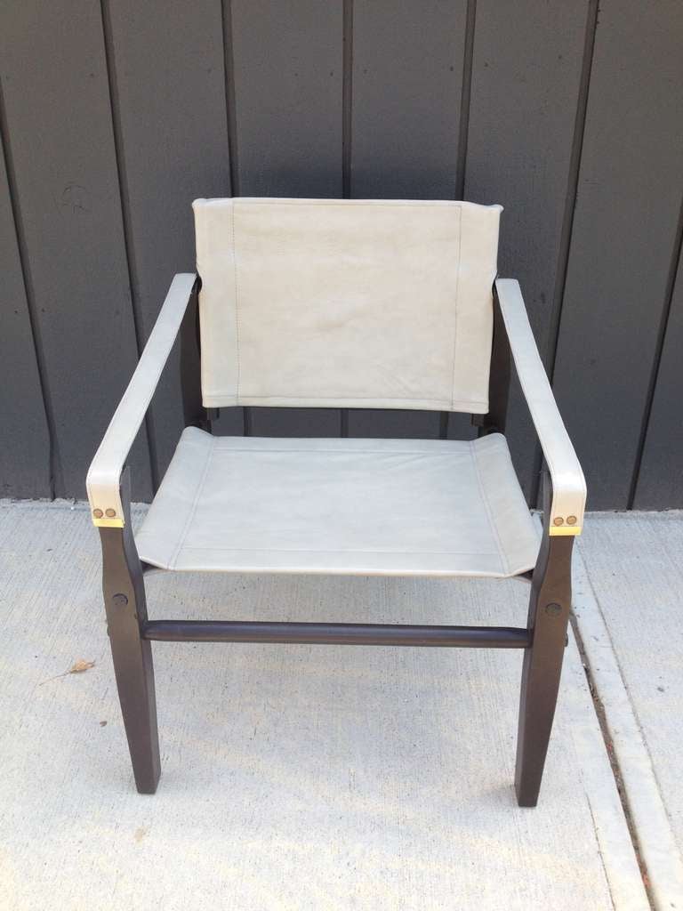 Paire de chaises en cuir gris des années 1950 Goldmedal Chair Co. Chaises Styel Kare Klimt 1