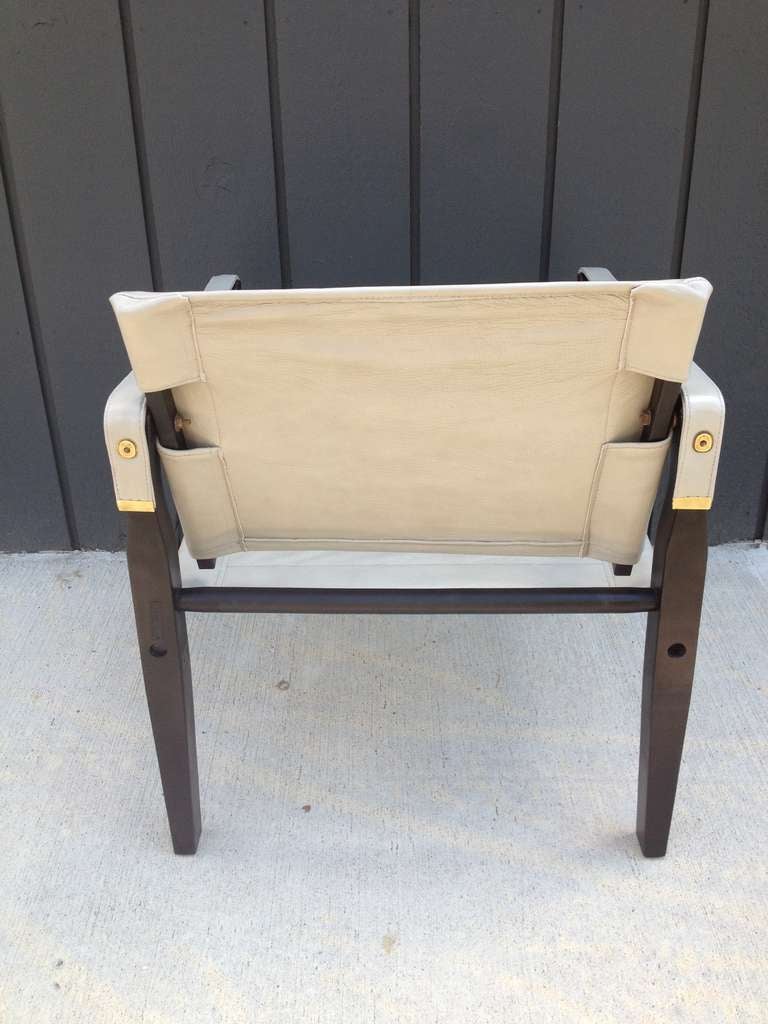 Paire de chaises en cuir gris des années 1950 Goldmedal Chair Co. Chaises Styel Kare Klimt Excellent état à Westport, CT