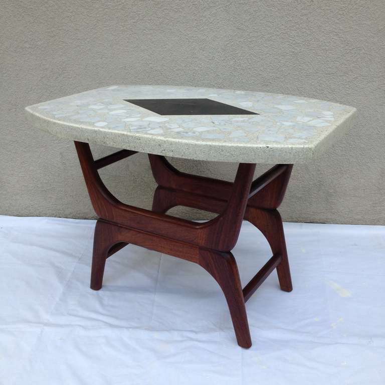 Mid-Century Modern Terazzo Top Table For Sale