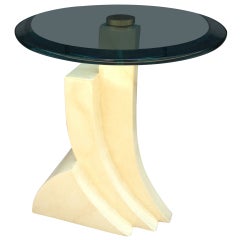 Springer Style Faux Goat Skin Lacquer Table