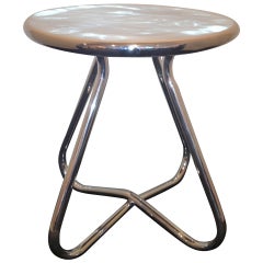 Aluminum 1940's side Table