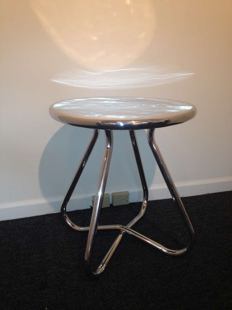 Mid-Century Modern Aluminum 1940's side Table