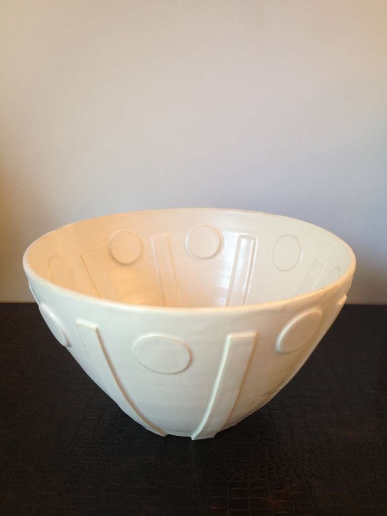 Mid-Century Modern Johnathan Adler Couture Bowl Early Handmade For Sale