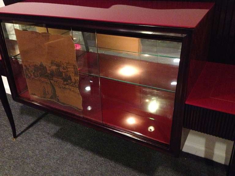 Mid-20th Century Osvaldo Borsani Italian Sideboard /Display Cabinet, circa 1950 For Sale