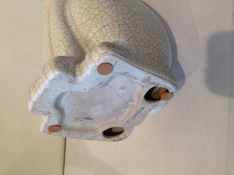 Art Deco Rabbit Ceramic Floor Figure For Sale at 1stdibs