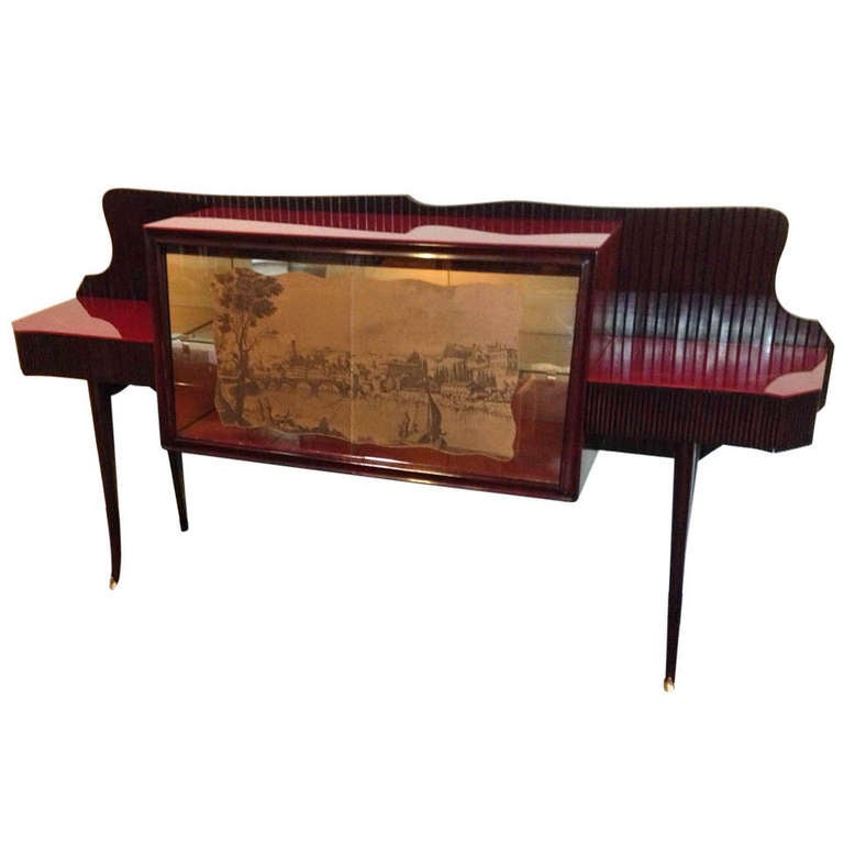 Osvaldo Borsani Italian Sideboard /Display Cabinet, circa 1950 For Sale