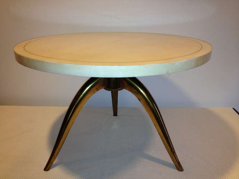 Leon Jallot French Deco Parchment Table