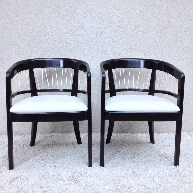 Pair of Edward Wormley Chairs In Excellent Condition For Sale In Westport, CT
