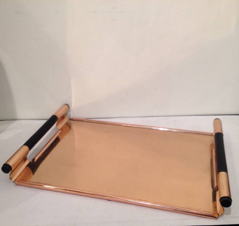 Walter Von Nessen Rare copper Tiffin Tray In Excellent Condition In Westport, CT