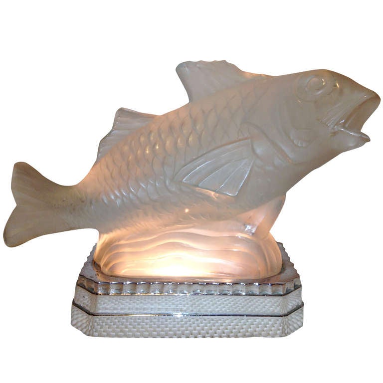 Lampe à poisson Art Déco française Sabino