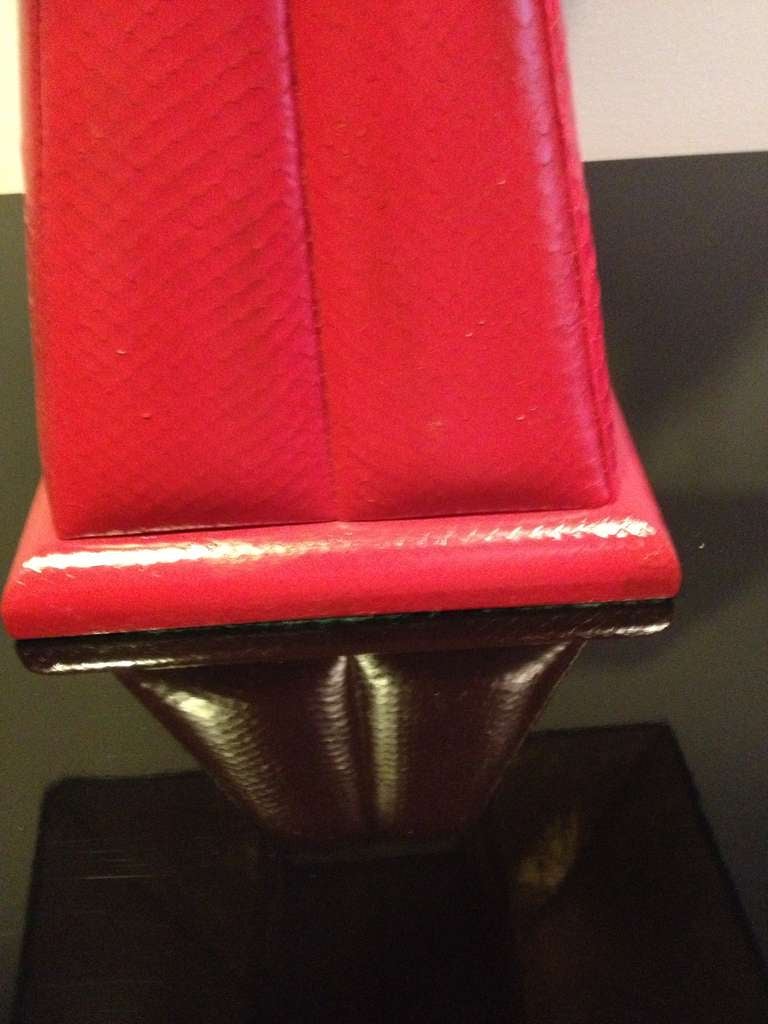 Mid-Century Modern Red Python Lamp For Sale