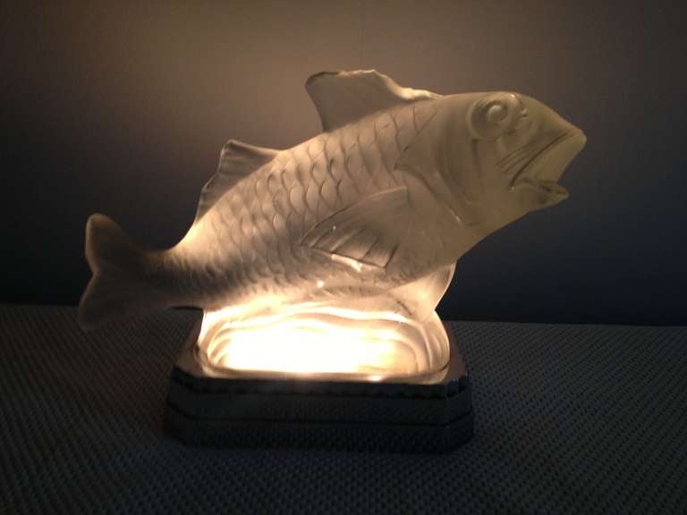 Art déco Lampe à poisson Art Déco française Sabino en vente