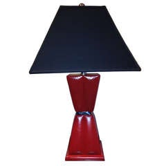 Vintage Red Python Lamp