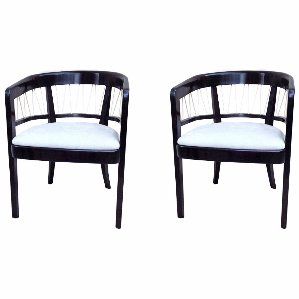Paar Edward-Wormley-Stühle im Angebot