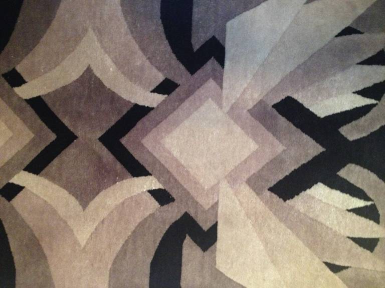 art deco geometric rug