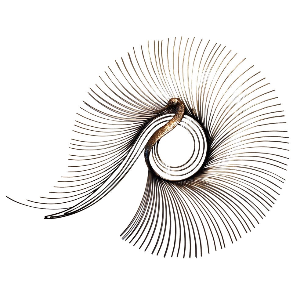 Curtis Jere Large Swan Wall Sculpture