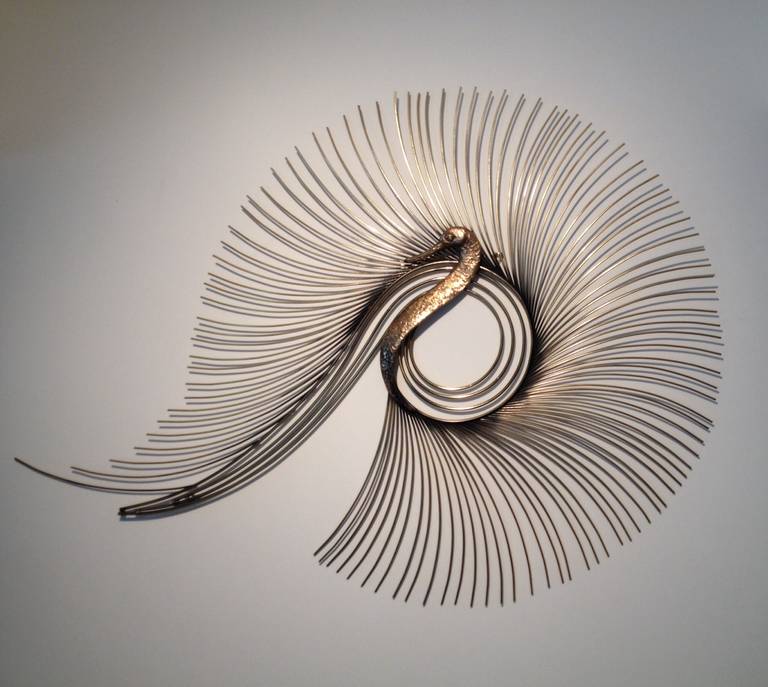 metal swan wall art