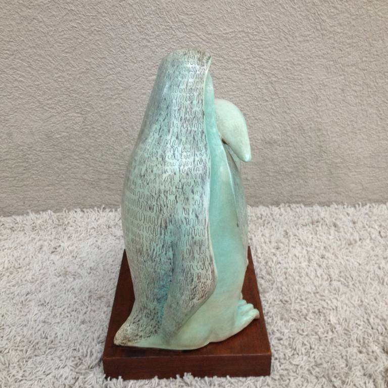 Mid-20th Century Signed Herman ceramic Penguin Sculpture