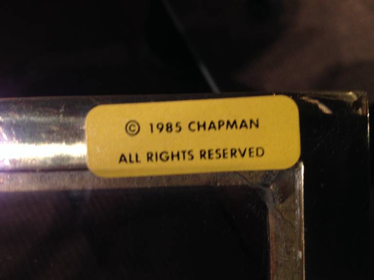 Chapman Petite Hollywood Regency Brass Glass folding table 4