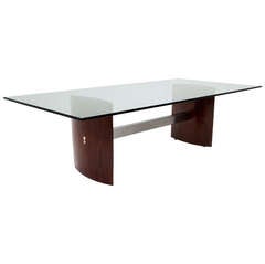 Rosewood Jantar Alloy Dining Table by Thomas Hayes Studio