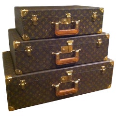 Louse Vuitton Stacking Luggage from Estate of Bert Parks 